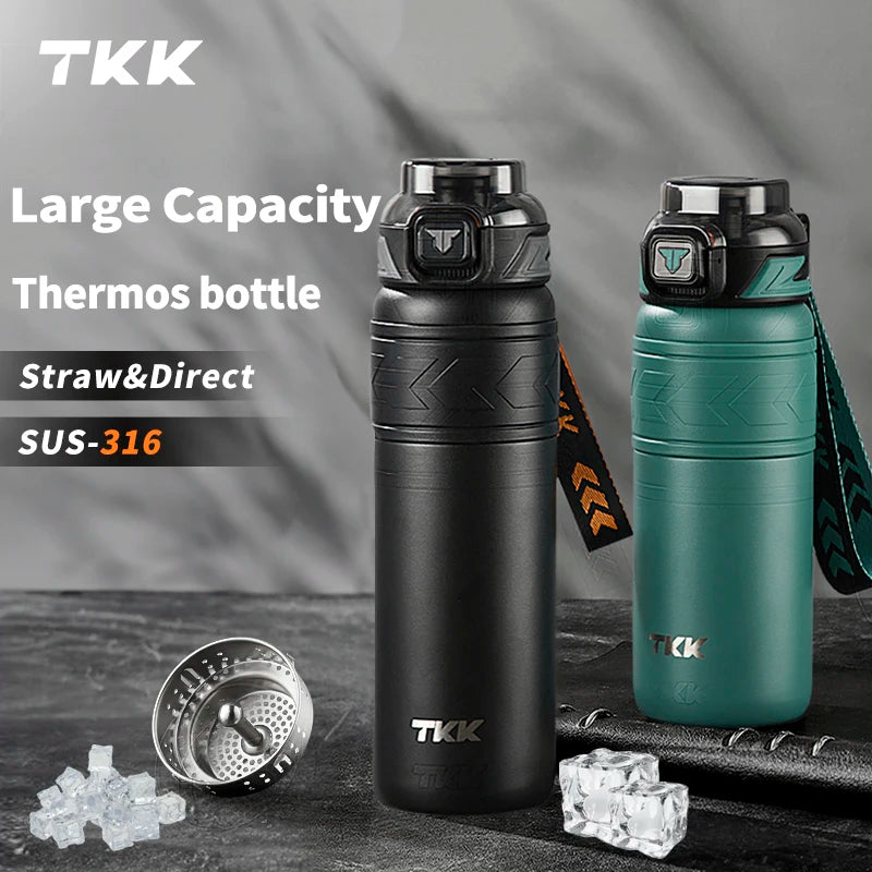 TKK Thermal Keeper Bottle in Carbon Black and Tundra Teal