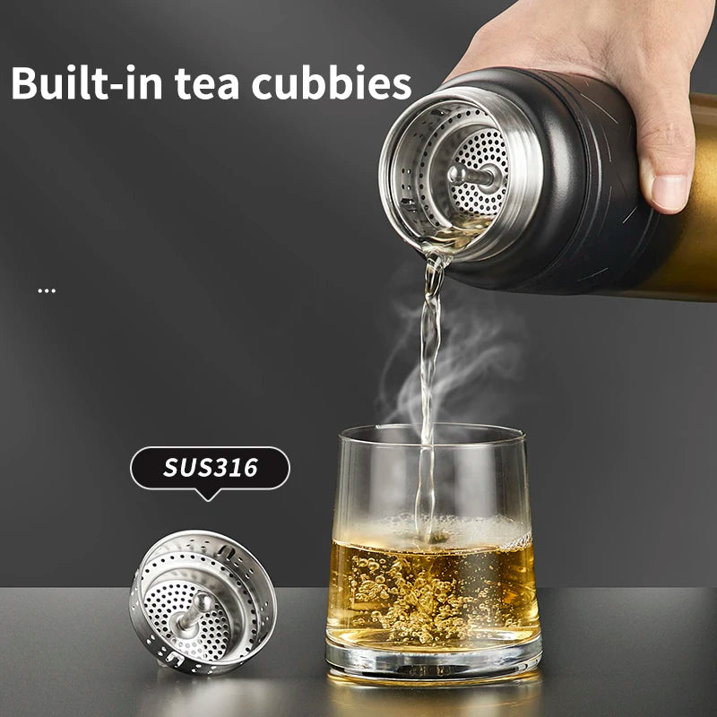 TKK Thermal Keeper Bottle comes with a tea strainer for straining any liquid within