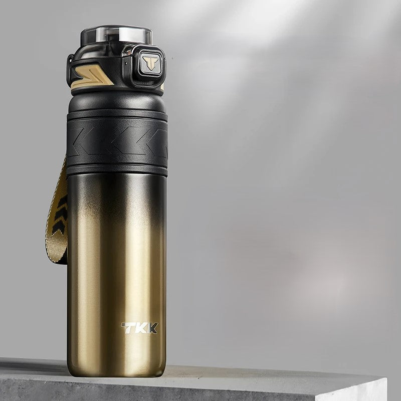 TKK Thermal Keeper Bottle in Black and Gold